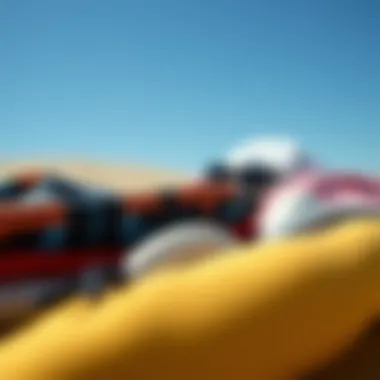 Materials Behind 90s Surf Apparel A collection of surf apparel materials popular in the 90s