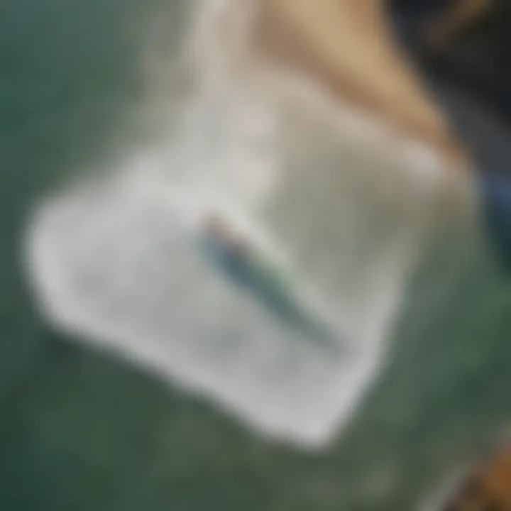 Aerial view of surfers catching waves at Salt Creek Beach in Dana Point