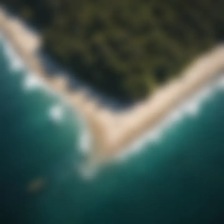 Aerial view of pristine beaches at Osa Peninsula