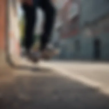 Skateboarder performing a trick in an urban environment, highlighting the culture of skating.