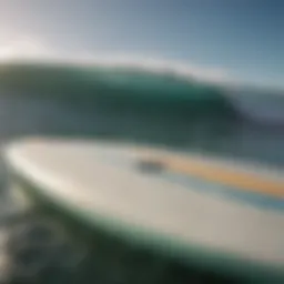 Visual representation of surfboard dimensions