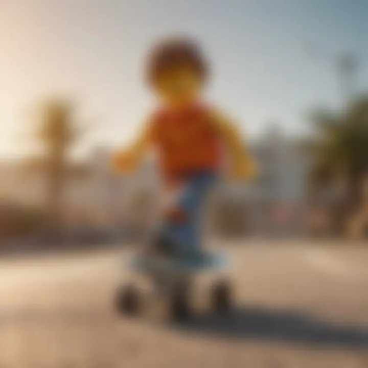 Artistic LEGO Skateboard Transformation