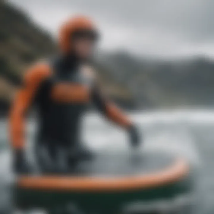 Top-quality dry suit for surfboarding comfort