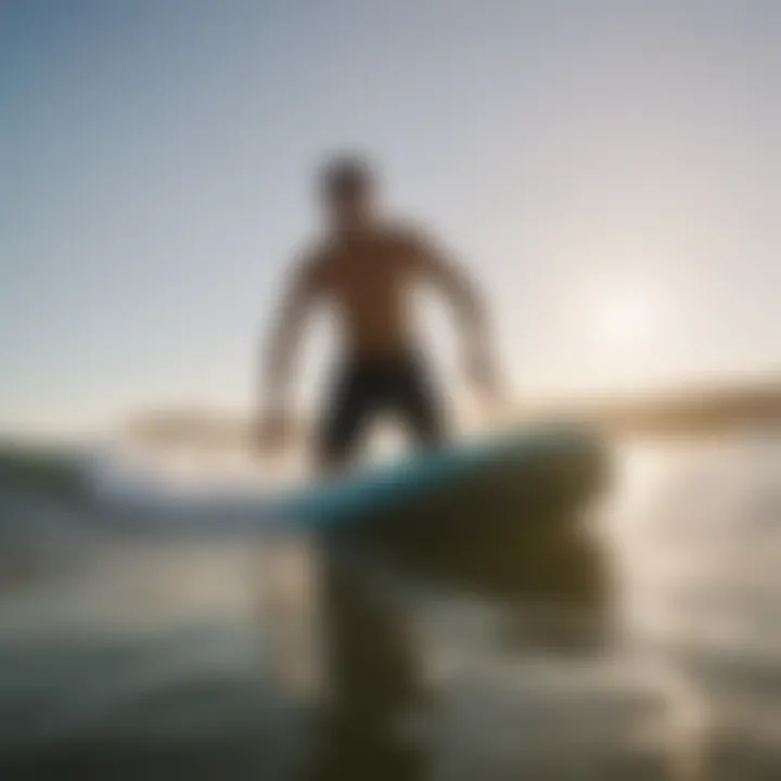 A scenic beach setting where boogie boarding takes place