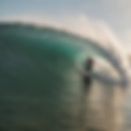 Captivating Surfing Formations at Rockaway Beach