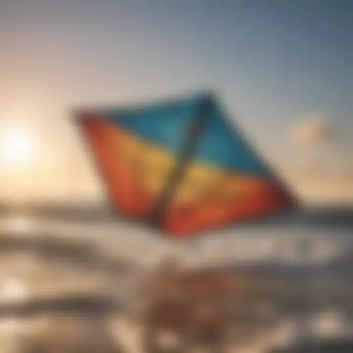 Close-up of Durable Material on Used Kitesurfing Kite