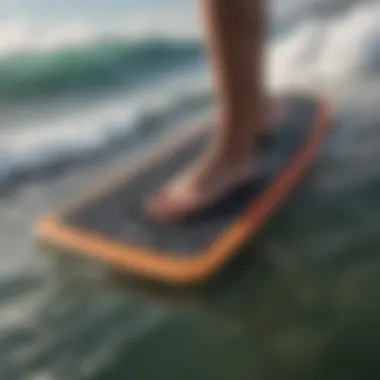 Close-up of high-quality surf traction pad