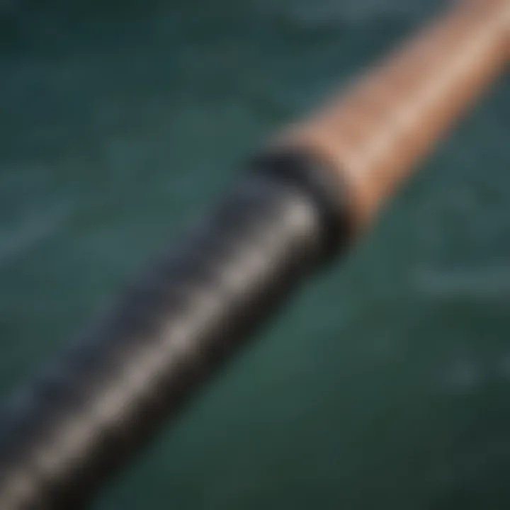 Close-up of Reinforced Handle Grip on Surf Rod