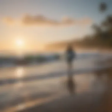 A group of surfers enjoying a beachbreak surf camp experience