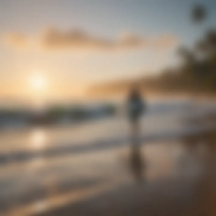 A group of surfers enjoying a beachbreak surf camp experience