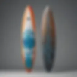 Costco Wavestorm surfboard showcasing its unique design and colors