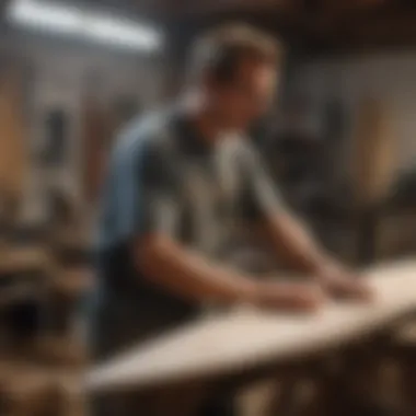 Craftsman Shaping Soulcraft Surfboard