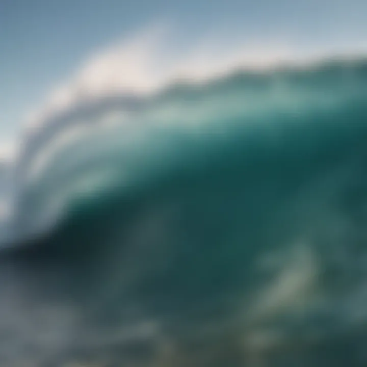 Close-up of wind patterns affecting ocean waves