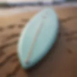 Detailed view of a small wave surfboard showcasing its unique shape