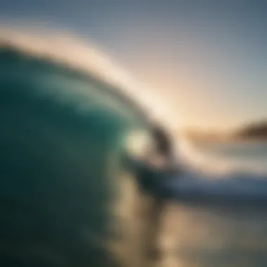 Surfer catching a barrel wave in Destin