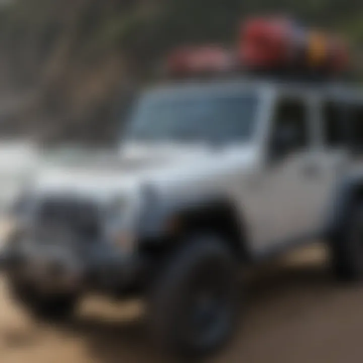 Durable Aluminum Surfboard Rack for Jeep Wrangler