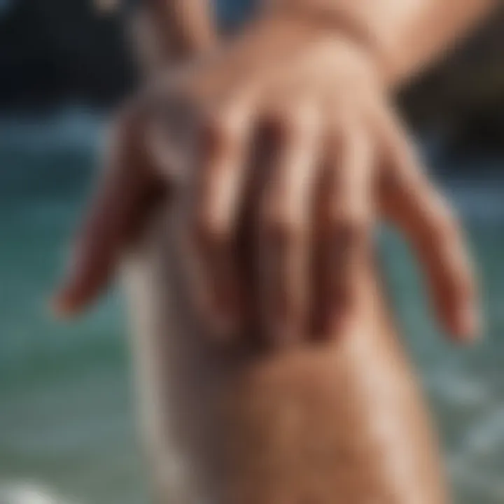 Close-up of natural remedies for blister treatment