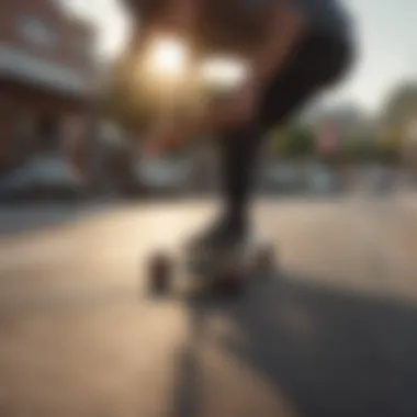 Skateboarder cruising effortlessly with smooth wheels