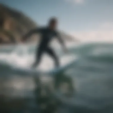 Surfer with Shark Shield Freedom 7