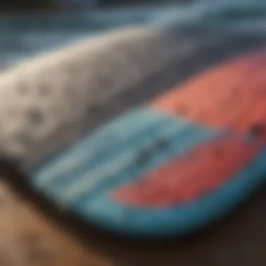 An array of advanced surfboard traction pads