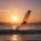 Ethereal Dance of Kitesurfing in Sunset Glow