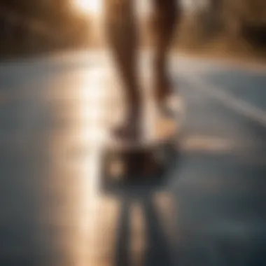 Graceful Interplay of Body and Board Ethereal Movement on Longboard Deck
