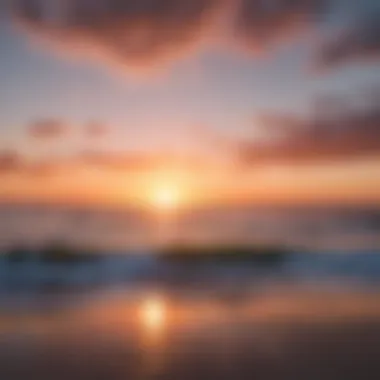 Stunning beachfront view in Surfside, Florida during sunset