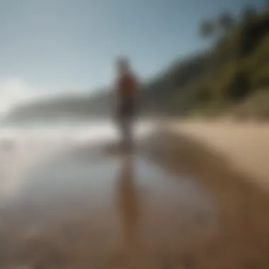 A serene landscape as a backdrop for longboard dancing