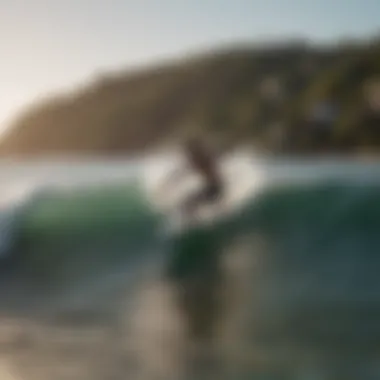 Surfer riding a wave in Sayulita