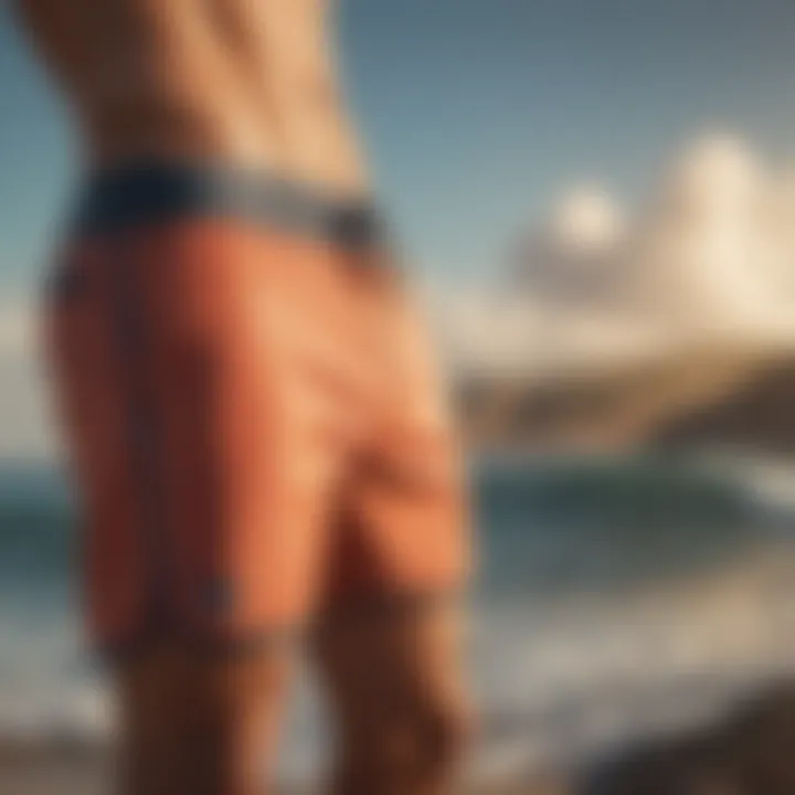 A historical timeline illustrating the evolution of board shorts over the decades.