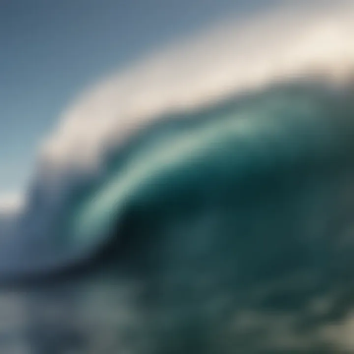 A breathtaking ocean wave representing the thrill of surfing.