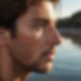 A dramatic still from the film showcasing the protagonist in a moment of reflection.
