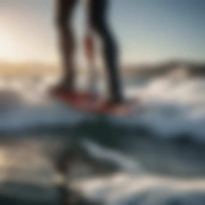 Close-up of a hydrofoil with intricate design elements.