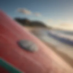 A close-up of a Libtech surfboard showcasing its innovative design features.