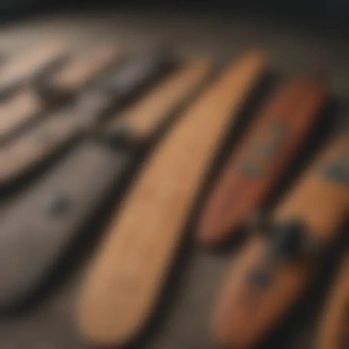 Diverse selection of longboards for various riding styles