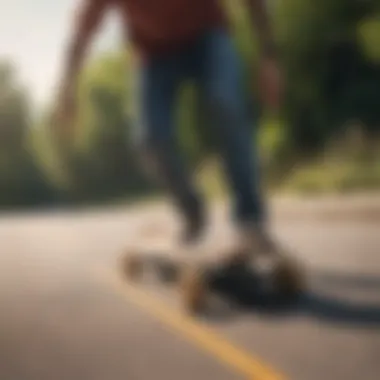 Rider demonstrating smooth cruising on a longboard