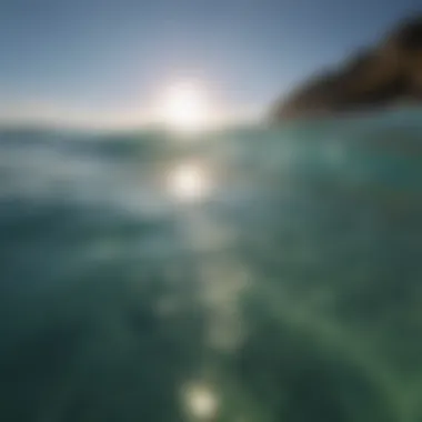 Crystal Clear Ocean Water reflecting the sunlight