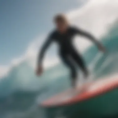 Surfer analyzing wind patterns