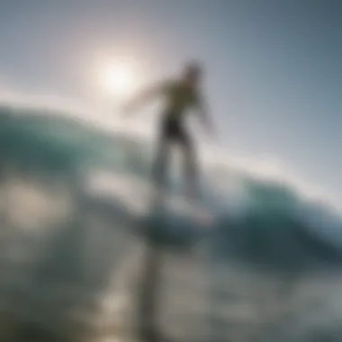 Surfer with wind measuring device