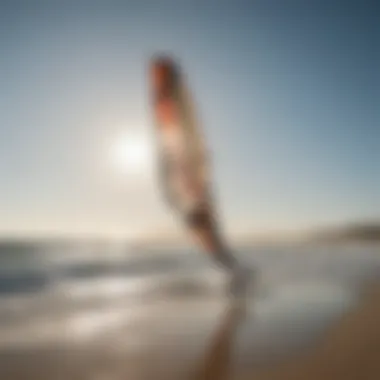 A tranquil beach scene emphasizing ecological preservation efforts