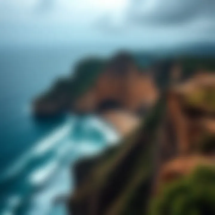 Scenic view of Padang Padang Beach from the cliffs