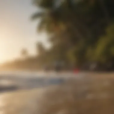 Group of surfers enjoying the beach at Playa Venao Surf Camp