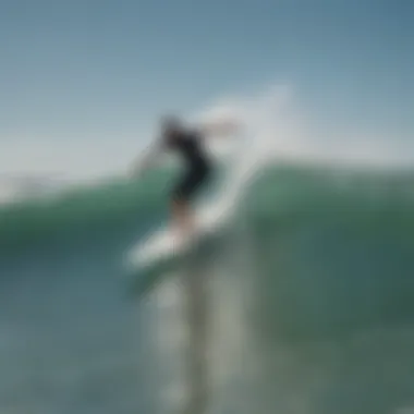 Surfers Riding the Waves at Ponce Inlet Surfers catching the perfect wave at Ponce Inlet