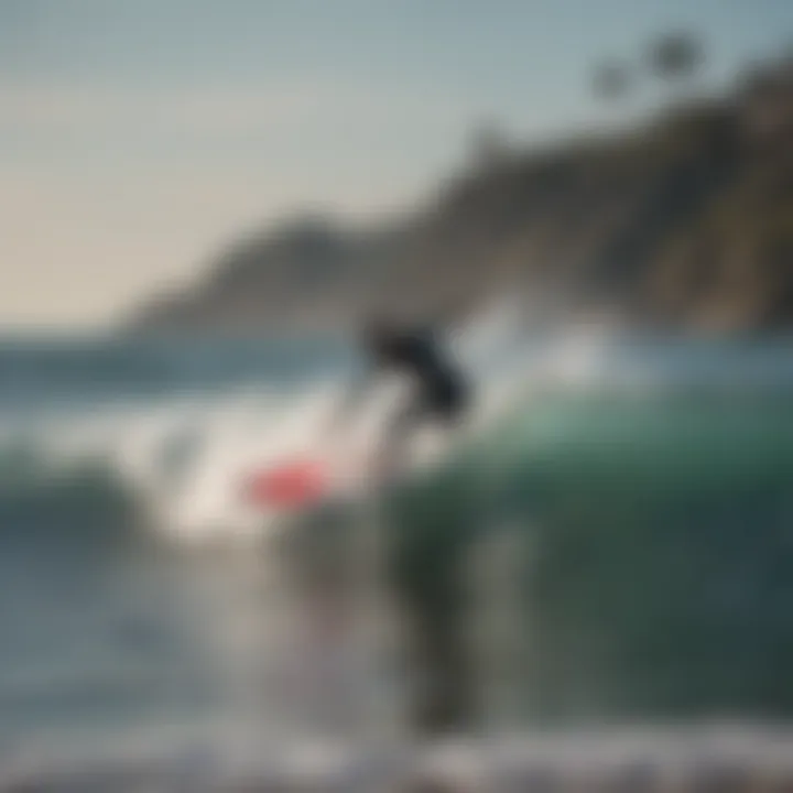 Surf Instructor Demonstrating Techniques at Los Muertos Beach