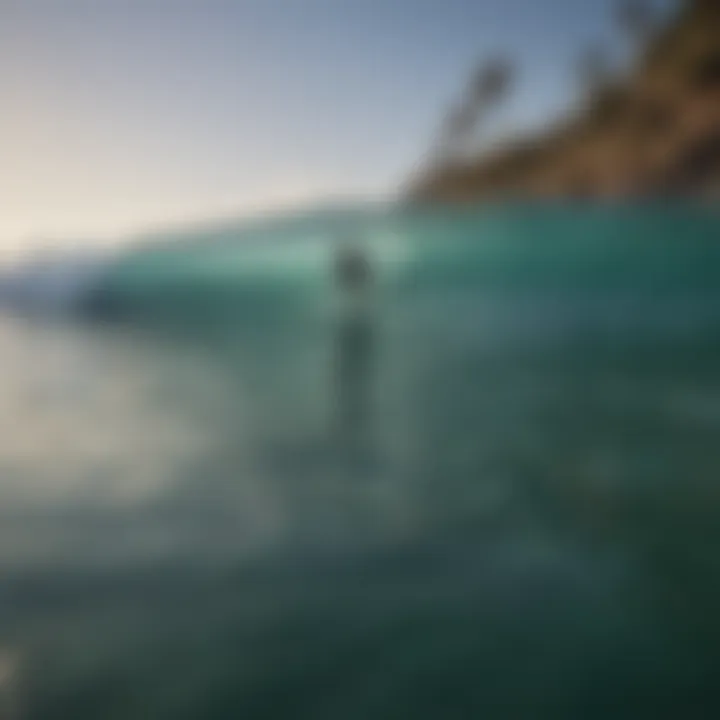 Surfers enjoying the crystal clear waters of San Carlos