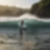 Surfer riding a wave at Playa Hermosa