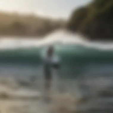 Surfer riding a wave at Playa Hermosa