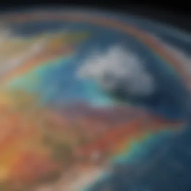 Visual representation of wind map data for meteorological analysis