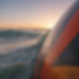 Vibrant surfboard paint design