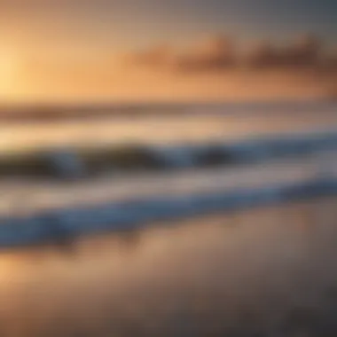 A picturesque view of St Augustine's coastline during sunset, perfect for surfing.